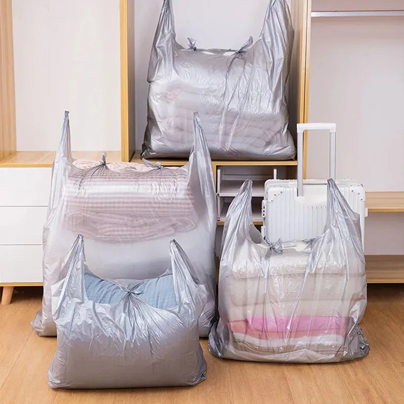 Plastic Transparent Clothes Quilt Storage Bag Large Capacity Moving Luggage Packing Bag Ultra-thick Debris Dustproof Storage Bag