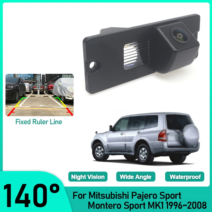 

HD CCD 1080*720 Fisheye Rear View Camera For Mitsubishi Pajero Sport Montero Sport MK1 1996~2007 2008 Car Parking Accessories