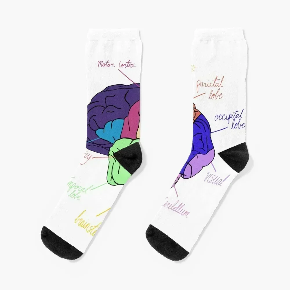 

Brain Socks cartoon essential bright garter FASHION Men Socks Luxury Brand Women's