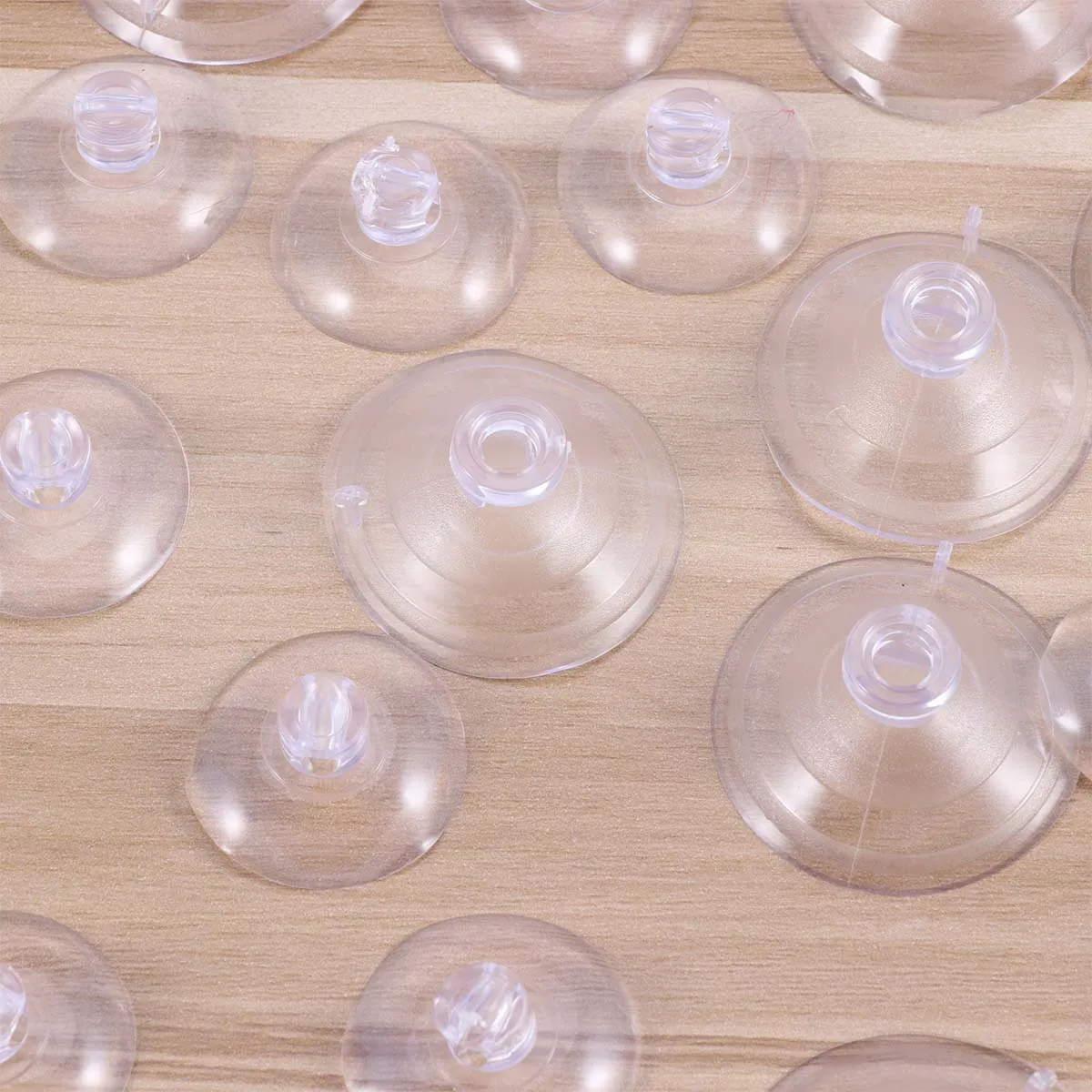 30 pcs Pengait Plastik Transparan Untuk Kaca Jendela Cermin, Tempel Poster, Bingkai, Label Harga, Display Tanpa Pengait, Gantungan Dinding