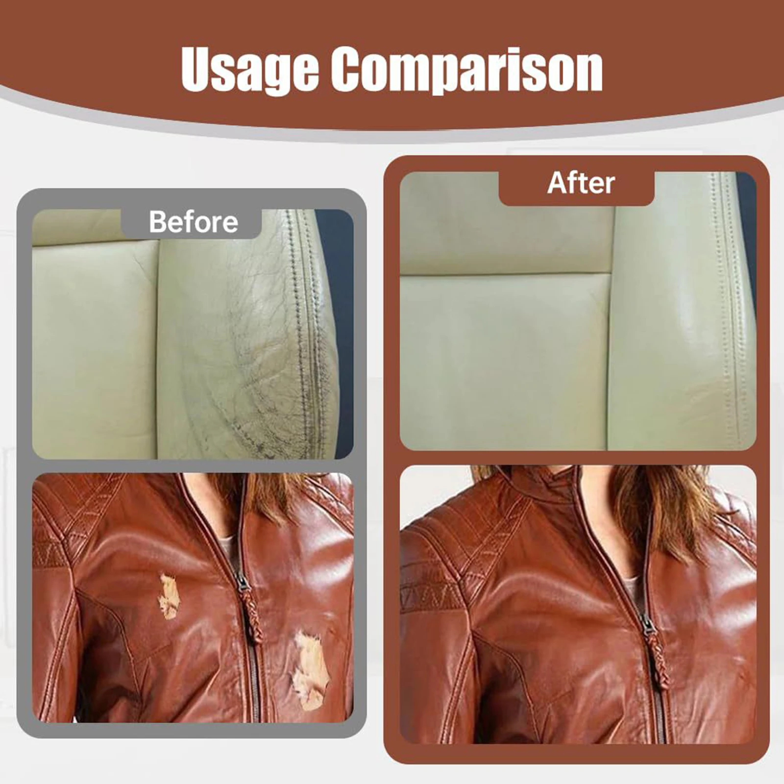 Advanced Leather Repair Gel Leather Car Seat Vinyl Repair Kit  Gel Suitable for Sofa Jacket Scratch Tear