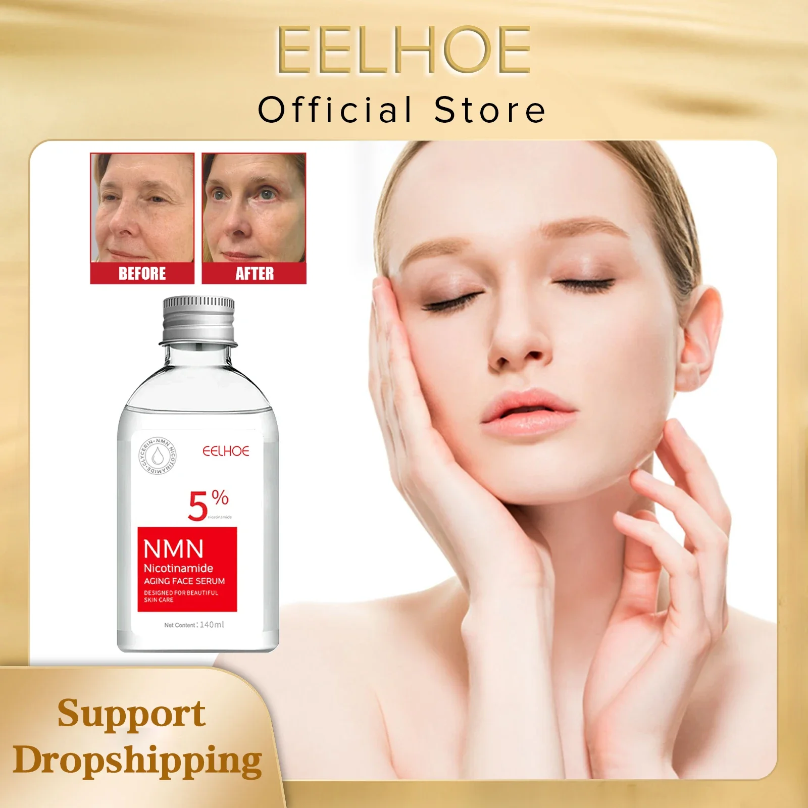 EELHOE Nicotinamide Anti Aging Serum Firming Face Essence Remove Dark Spots Pigment Whitening Brighten Skin Anti Wrinkle Serum