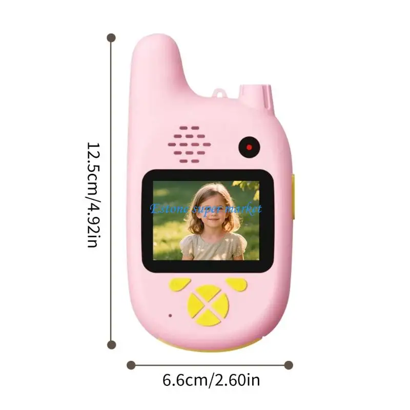 เครื่องส่งรับวิทยุวิดีโอไร้สาย 090B สำหรับเด็กพร้อมกล้องอินเทอร์แอคทีฟสำหรับการถ่ายรูปวิดีโอและการสื่อสารที่ชัดเจน