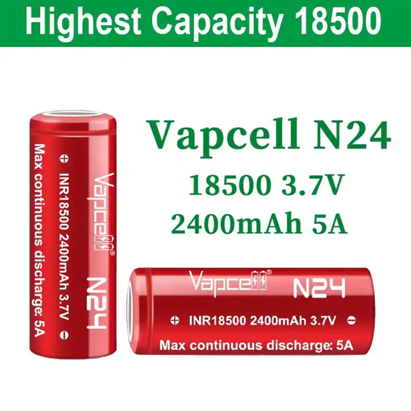 بطاريات أيون Vapcell قابلة لإعادة الشحن لأدوات الطاقة ، شـ Li ، N24 ، شـ mAh ، CDR ، 5A ، 7.5 V ، أصلية