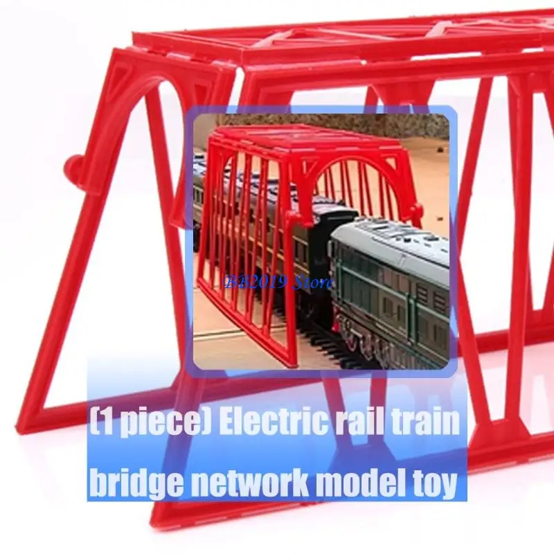 Q0KB Elektrische spoorbrug voor kinderen, creatief spoorgebouw STEM-leren