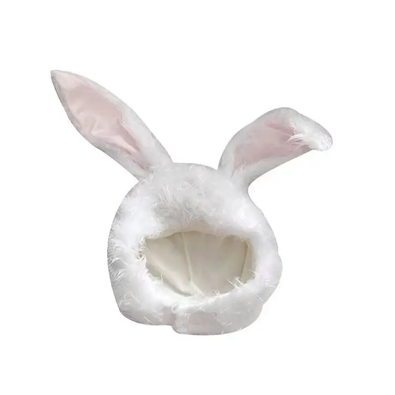 Kawaii Rabbit Bunny Ears Hats Women Girls Cute Earflap Caps Warmer Head Spring Winter Party Cosplay Hats for Women Girls Beanie