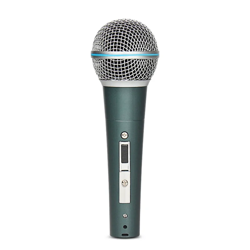 ميكروفون سلكي محمول 3.5 ملم ميكروفون صوتي ديناميكي مع كابل 9 أقدام ومفتاح تشغيل/إيقاف مناسب لمكبرات الصوت آلة الغناء الكاريوكي