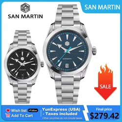 San Martin 38mm Chronometer Men Watch SN0113W V2 ST2130 Automatic Movement Sapphire BGW9 Luminous Waterproof 100m Watches
