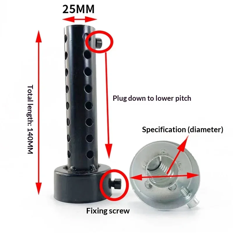 Viper Motorcycle Exhaust with Tunable Muffler & Backpressure Core - High-Performance Mod for Sport Bikes & Scooters