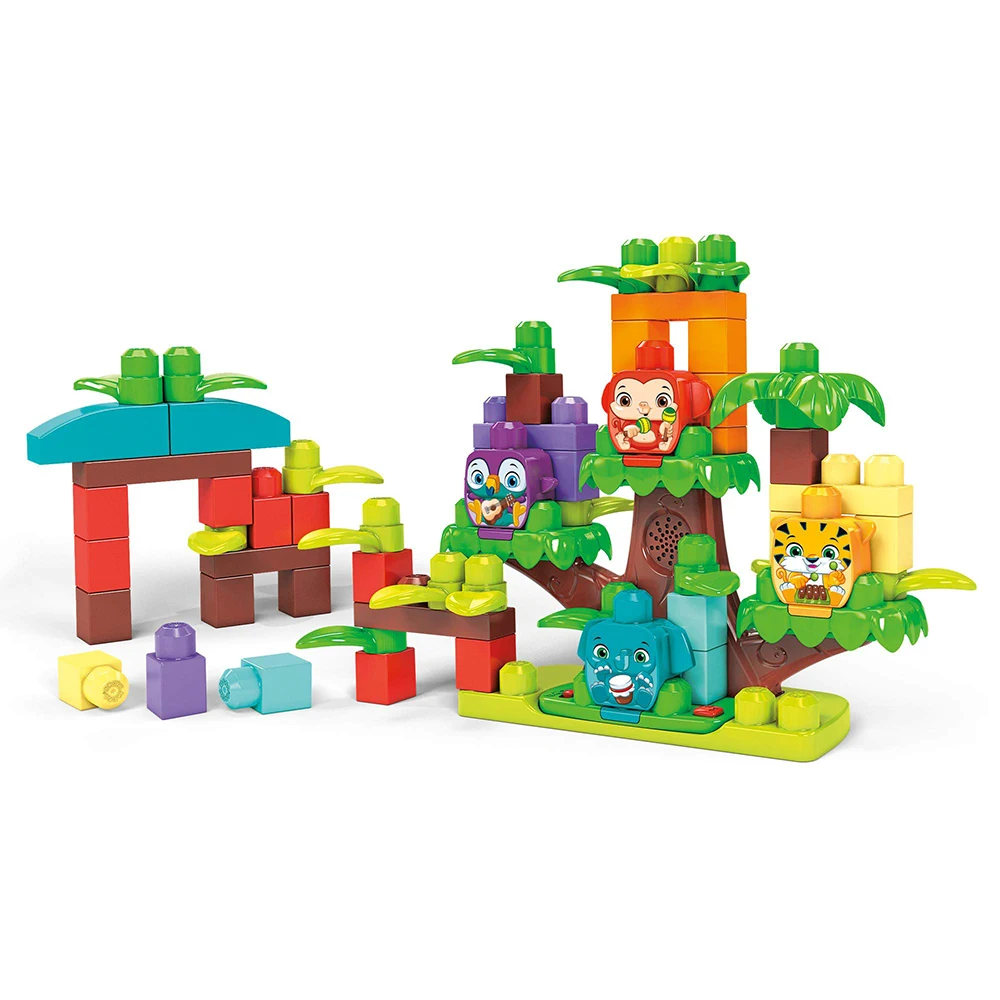 Mega Bloks Jungle Treehouse Band musical combinations Musical Toy Electronics Toy for Children Gift for Child Interactive Toy