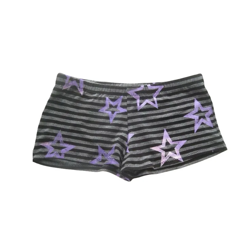 Women's Striped Star Print Boxer Shorts Low Rise Elastic Waist Casual Sleepwear Daily Loungewear Comfortable Inner Wear for Ladi