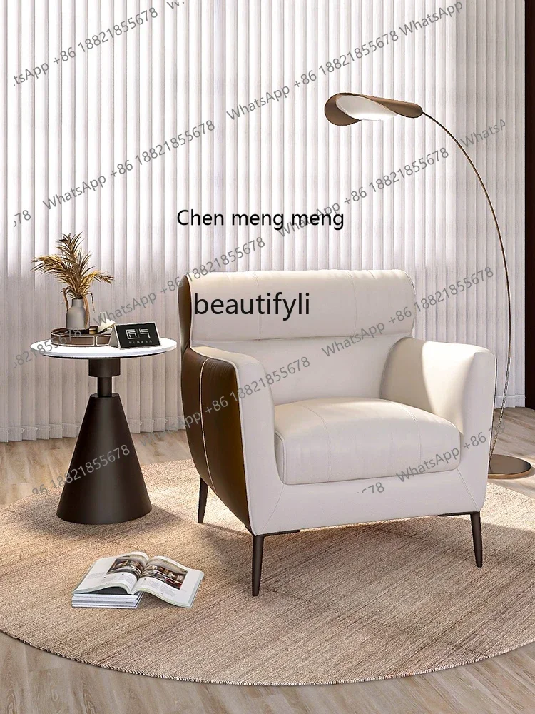 

ss7304 Italian Couch Single Living Room Reception Fair Leather Leisure Chair