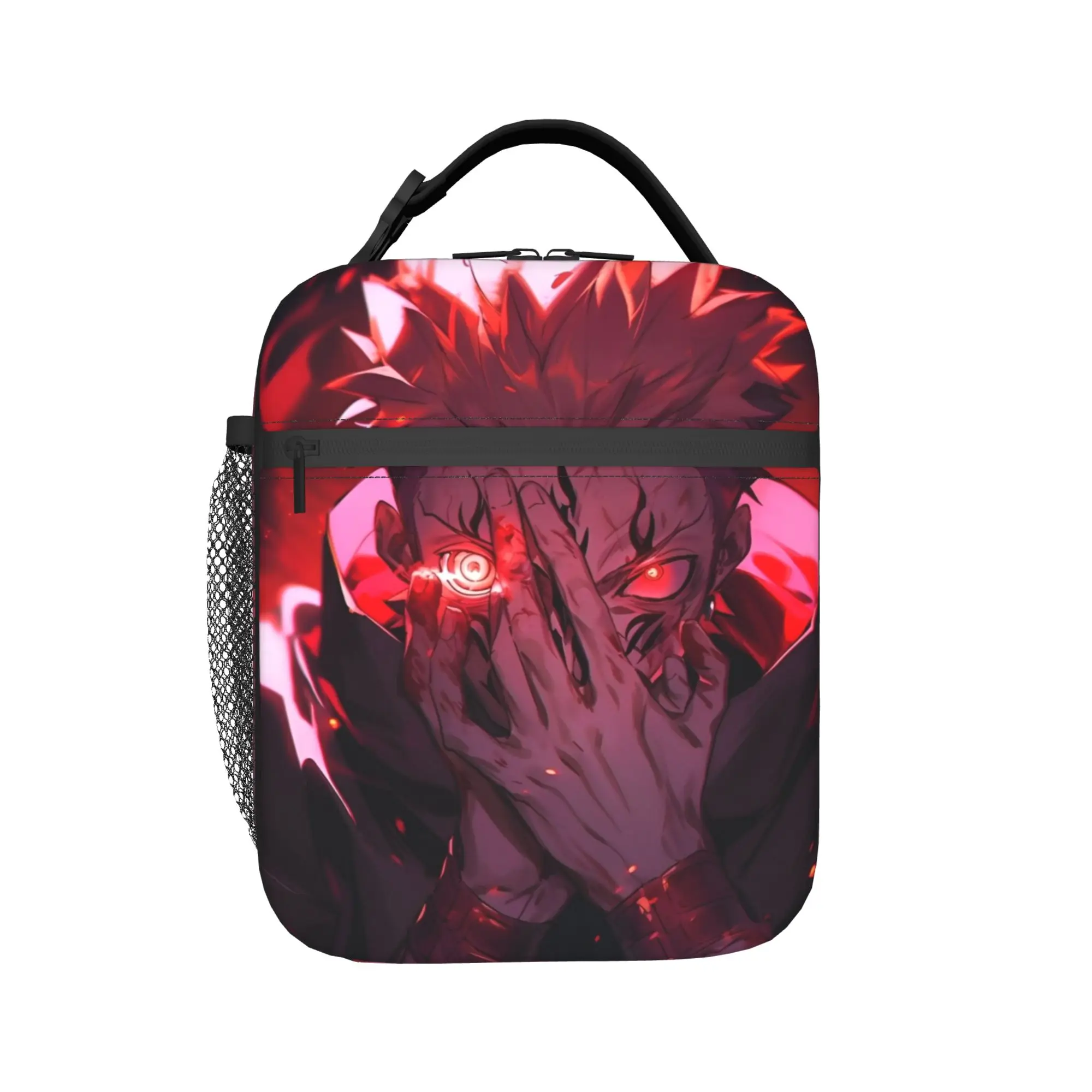 Ryomen Sukuna Insulated Lunch Bags Thermal Bag Reusable,Meal Container Jujutsus Kaisens High Capacity Tote Lunch Box Bento Pouch