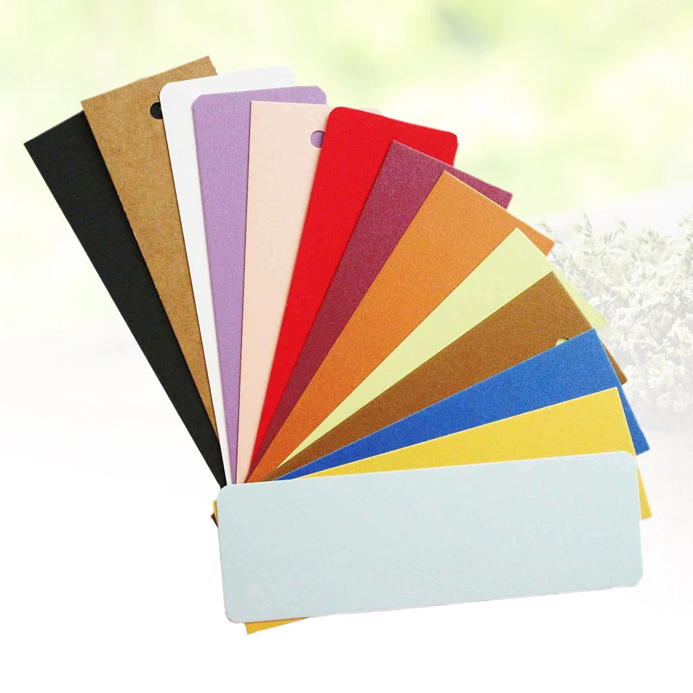

50pcs DIY Bookmarks Kraft Paper Colorful Blank Stationery Gift Decorate Reading Accessories Handmade