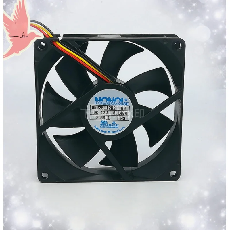 

S+ NONOISE G9225L12B2 DC12V 0.140A 9225 9CM 3-Wire Cooling Fan