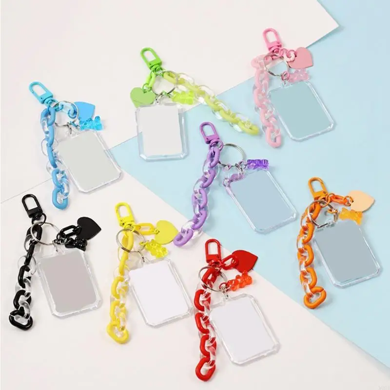 X90D Photo Beaded Keychain Bag Hanging for Key Chain Pendant Chain Bag Decorative Accesories