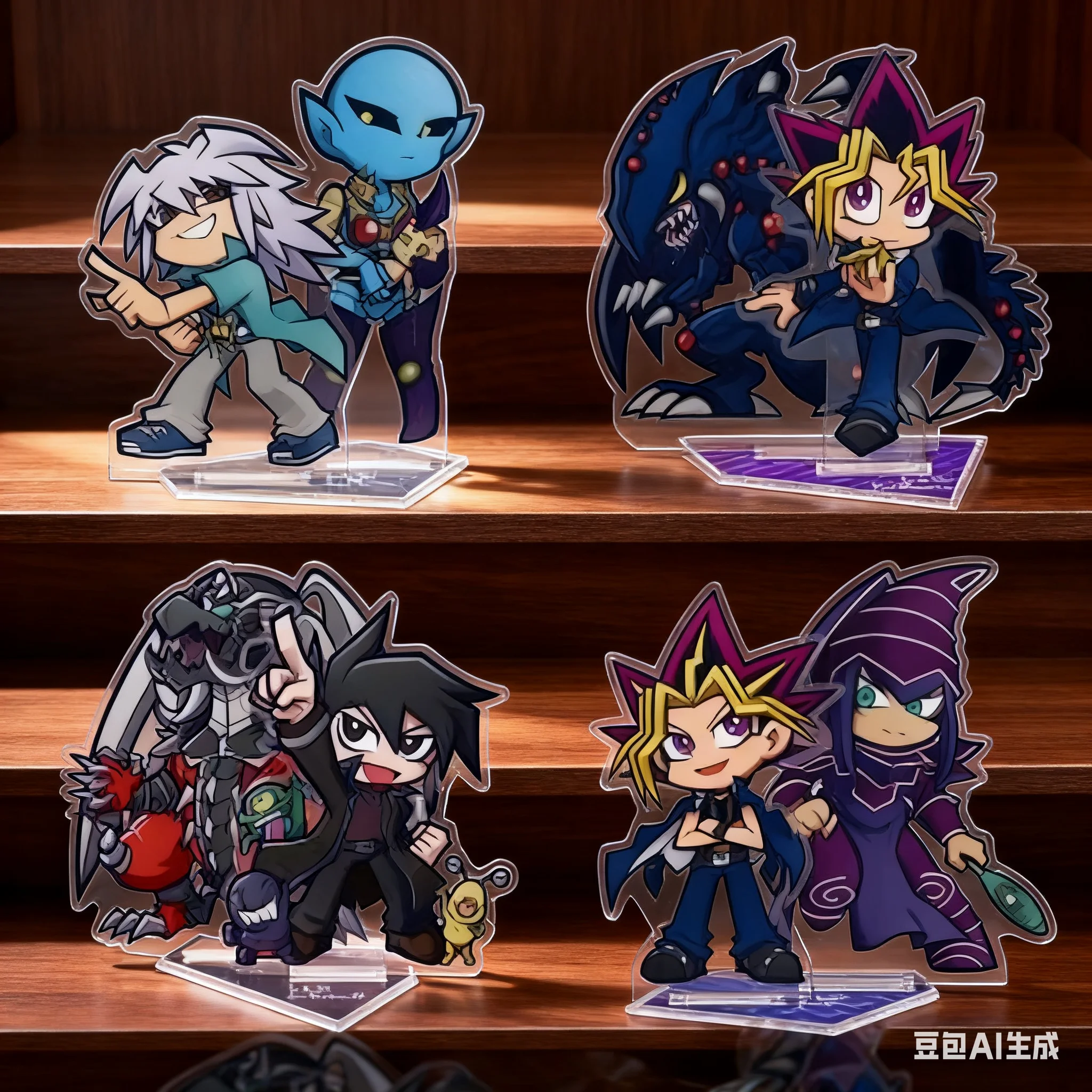 

Factory outlet store Anime Yu-Gi-Oh! Acrylic Stand Game Atem Mutou Yuugi Kaiba Double insertion Figure Model Plate Cosplay Gift