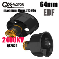 QX-MOTOR 64mm EDF 5 Blades  Ducted Fan QF2822 2400KV Brushless Motor  With 40A 6s ESC  for RC Airplane Remote Control Toy Parts