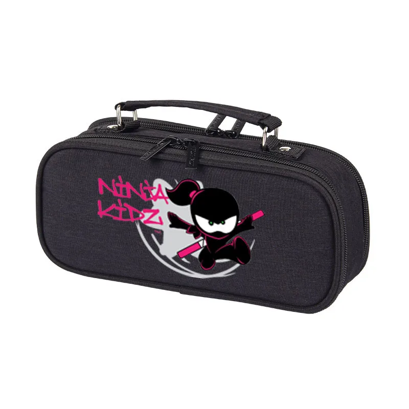 

Cartoon Ninja Kidz Large Capacity Pencil Case Multi Layer Pen Case Canvas Multi Pocket Bag Students School Stationery Supplies
