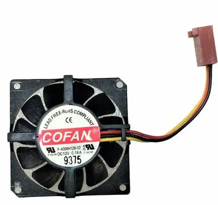 

FAN FOR Cofan F-4008H12B 40x40x8mm DC12V 0.18A 3-Pin DC Brushless Axial Ultra Thin Micro Cooling Fan