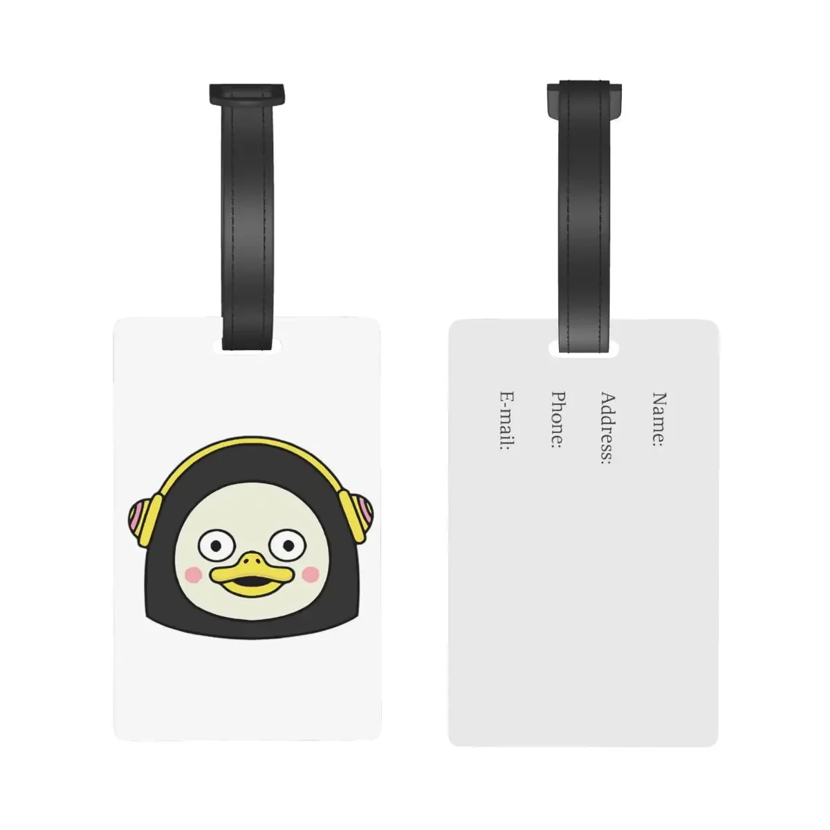 Pengsoo (face) Classic Luggage Tags Suitcase Accessories Travel PVC Baggage Boarding Tag Portable Label Holder ID Name Address