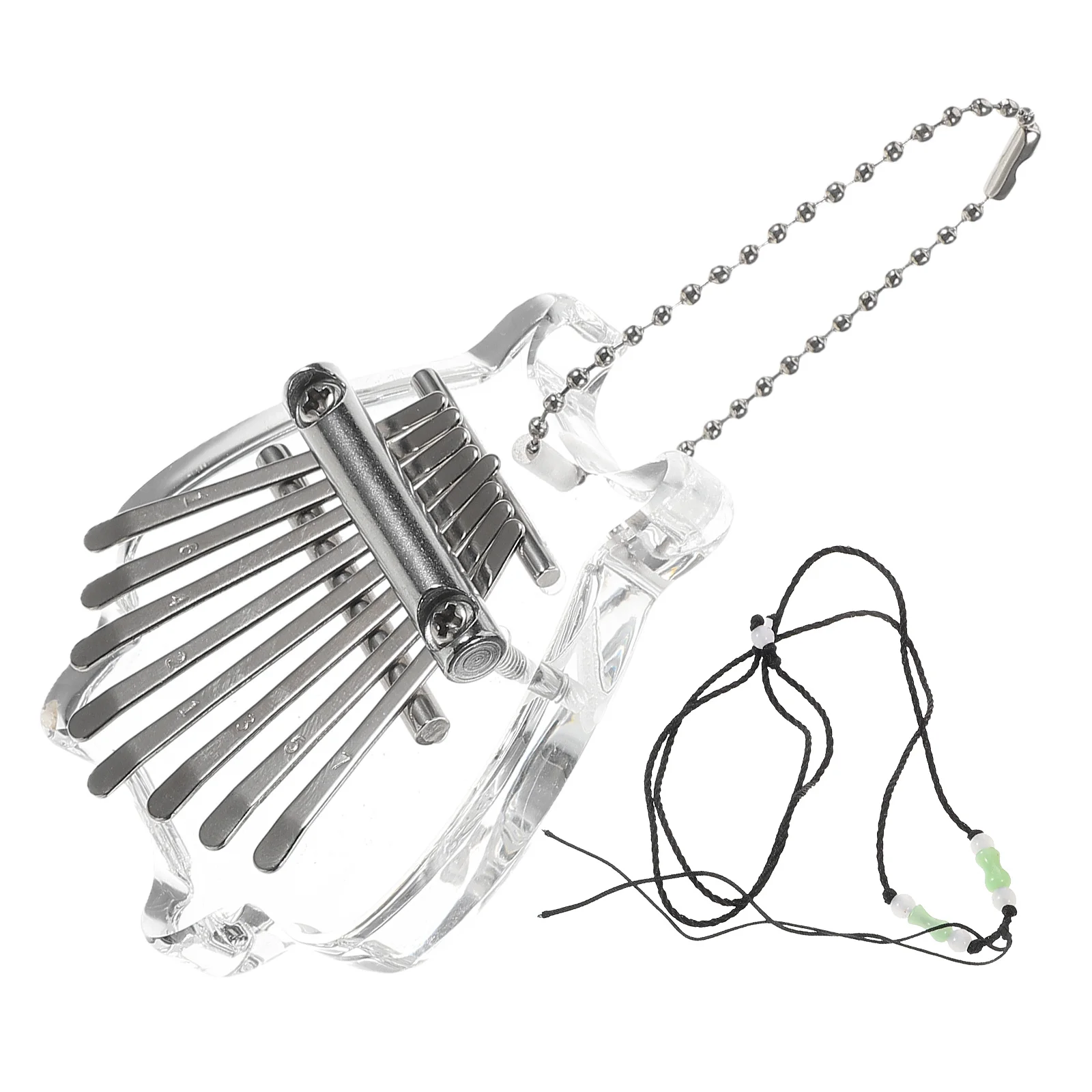 

1 Set 8-Key Transparent Thumb Piano Mini Kalimba Clear Finger Instrument Portable Musical For Beginners Practice Travel