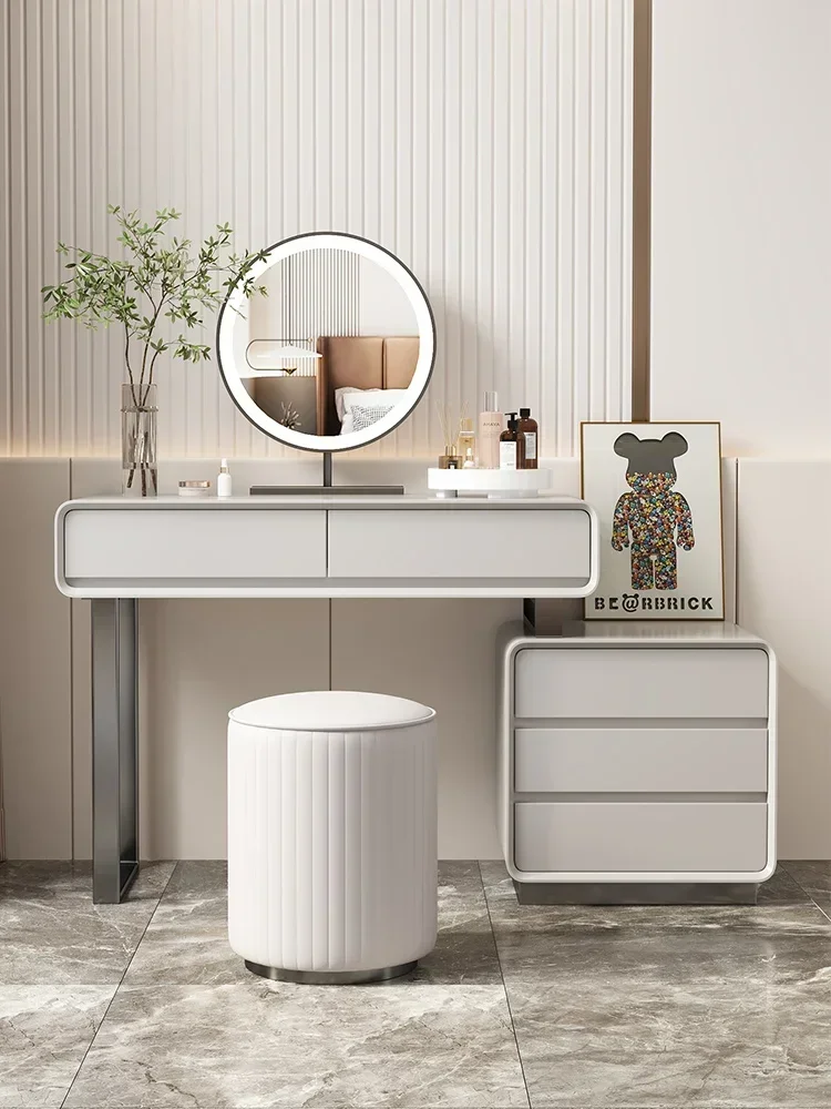 

-Modern minimalist dressing table simple wind small apartment bedroom high sense of luxury makeup table storage cabinets closet