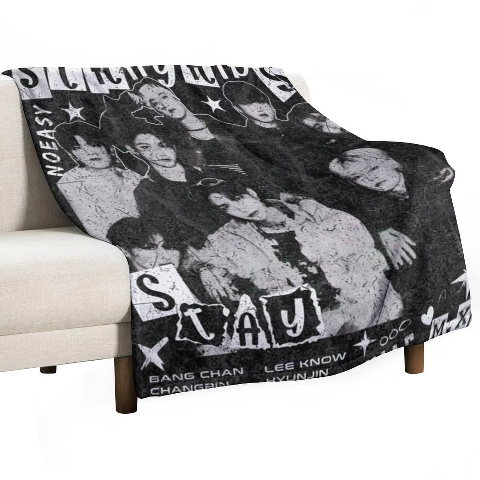 Stray Kids 5 Star comeback poster kpop boy group bang chan lee know changbin hyunjin han felix seungmin jeongin Throw Blanket