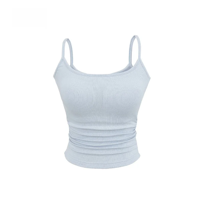 

YU2 Breathable ort Sve Tank Top with Built-In Ant Waist Pad Cloud Chest Pad Sl Slim Fit Casual Top