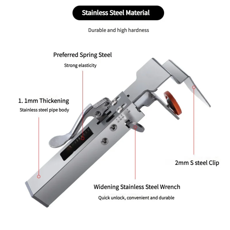 Adjustable Drawer Fixing Clamp Universal Drawer Fixing Clip Stainless Steel Drawer Front Installation Clamps Woodworking Clamp