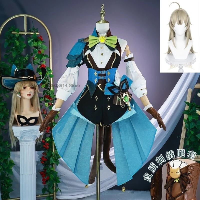 

Kirara Cosplay Genshin Impact Costume Wig New Skin Sweet Lovely Game Suit Uniform Dress Full Set Halloween Party Outfit Women
