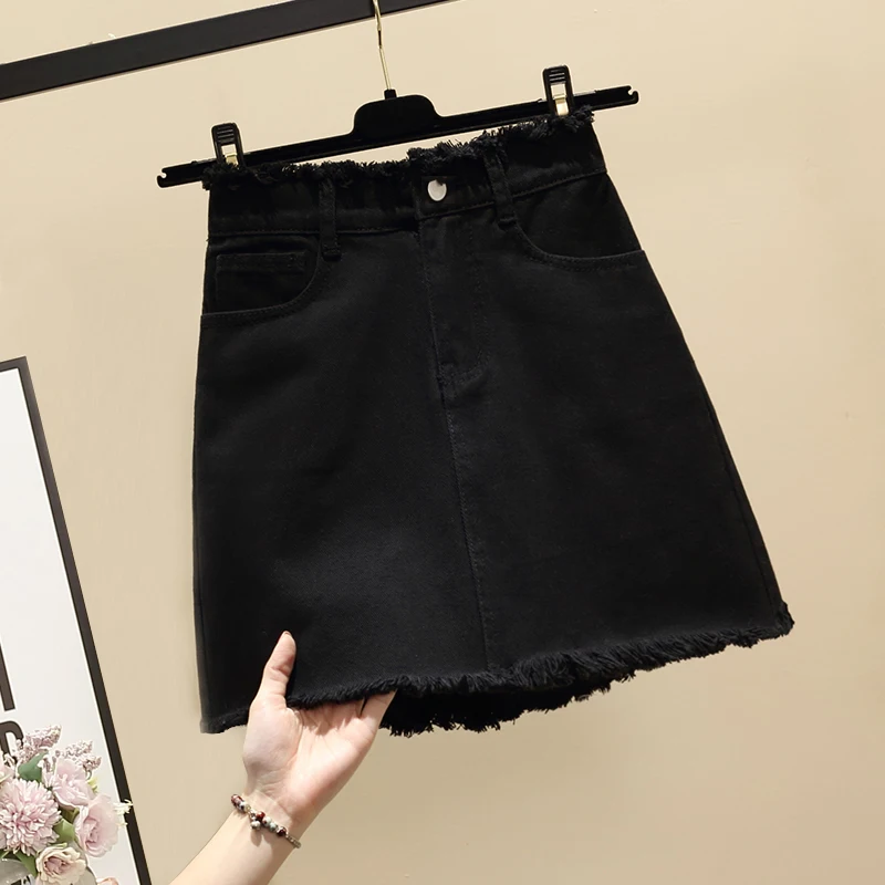 

Bla High Waist A-Line Denim Skirt Women's Summer ort Skirt plus Size Bodycon Skirt New Arrival 2025 Autumn Sle