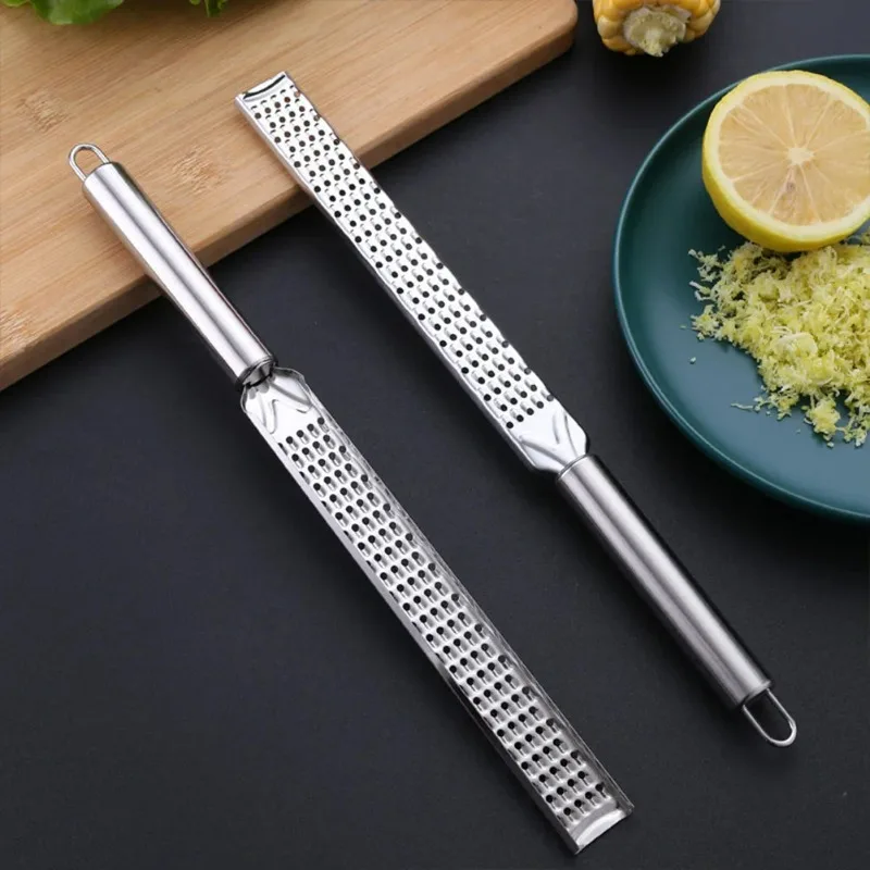 Kitchen Grater Stainless Steel Grater Kitchen Lemon Citrus Fruit Peeler Ginger Garlic Long Chocolate Grater Cheese Spices