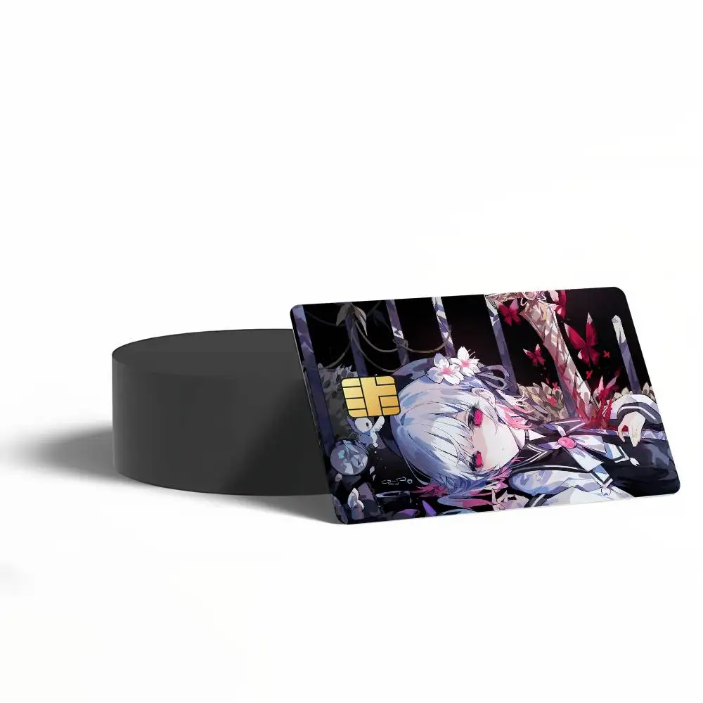 Game Magical Girl Witch Trial Card Stickers for Bank Access Protective Waterproof Film Cover Sticker Surprise Gift