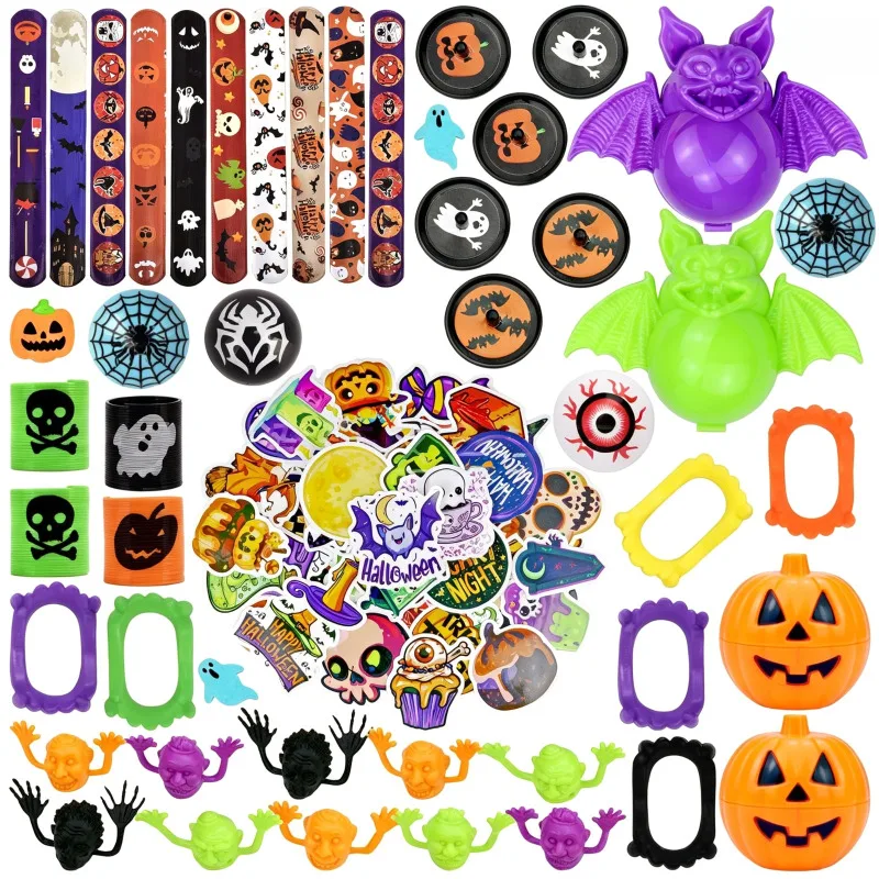Halloween 100Pcs Kids Gift Set Mixed Small Toy Assortment Party Favor Pack For Children Party Activity Prizes Bag Fillers Gifts