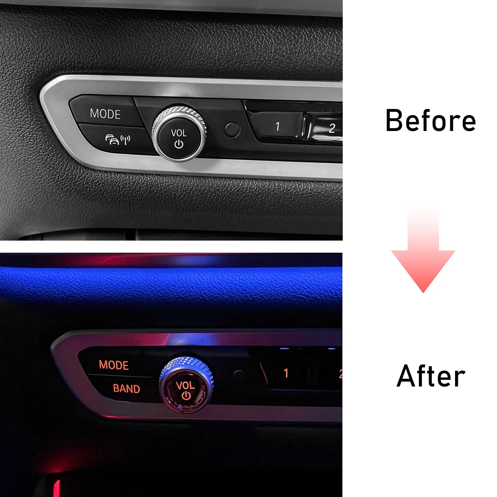 Car Crystal Volume Control Knob Button Replacement Trim ABS Cover Switch For BMW X5 X6 G05 G06 G14 G15 G16 G20 G28 X7 G07 Z4 G29 - view 3