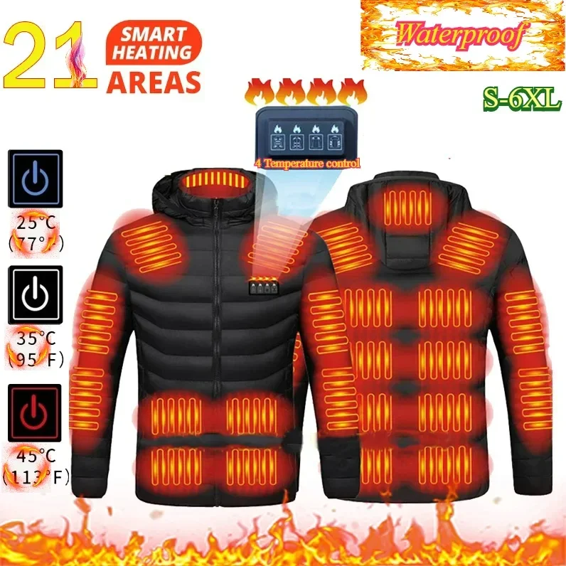 

Heated Jacket 21 Areas Winter Men's Women Motorcycle Jacket Usb Electric Heating Padded Coat Heated Vest Moto Thermal Ski Suit