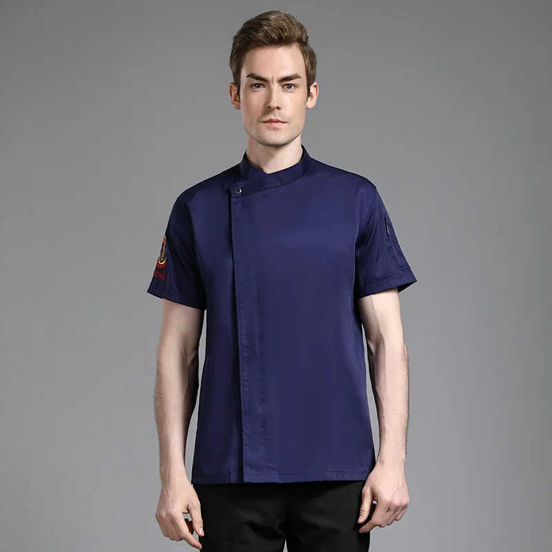 

Chef Overalls Short-Sleeved Summer Men'S Plus-Sized S Kitchen Work Clothes Dining Restaurant Canteen Chef Uniform Women