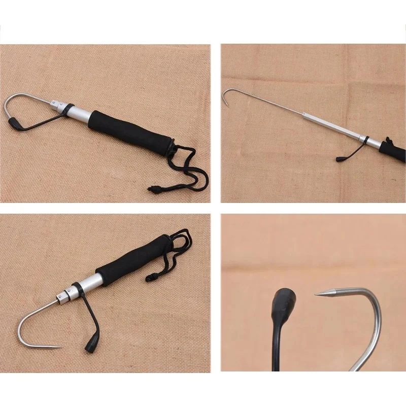 60cm Teleskop-Ausziehbarer Fischhaken aus Edelstahl für Eis- und Meeresfischerei, Neu – Detail 1