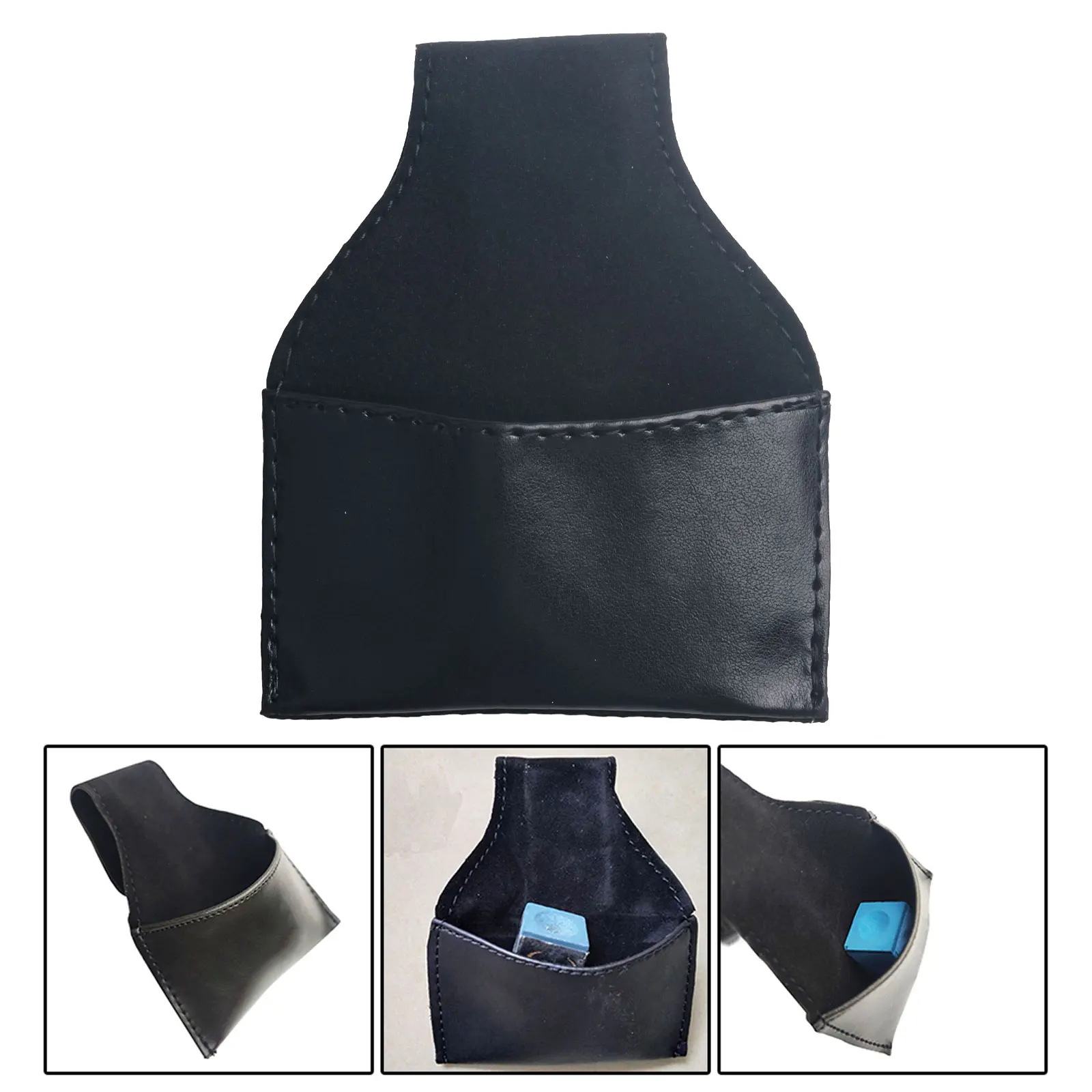 

Black Leather Pouch Storage Bag Leather Pouch Storage Bag Made Of Leather Package Content X Billiards Chalk Holder