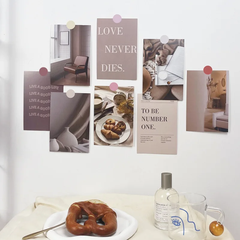 30 قطعة بطاقة بريدية صور الكولاج مجموعة جدار الكولاج عدة الملصقات الجمالية ديكور غرفة نوم الحد الأدنى صور المراهقات غرفة ديكور