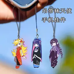 Panty & Stocking with Garterbelt Anime Keychain Women Mobile Phone Lanyard Acrylic Key Chain Man Pendant Accessories Friend Gift