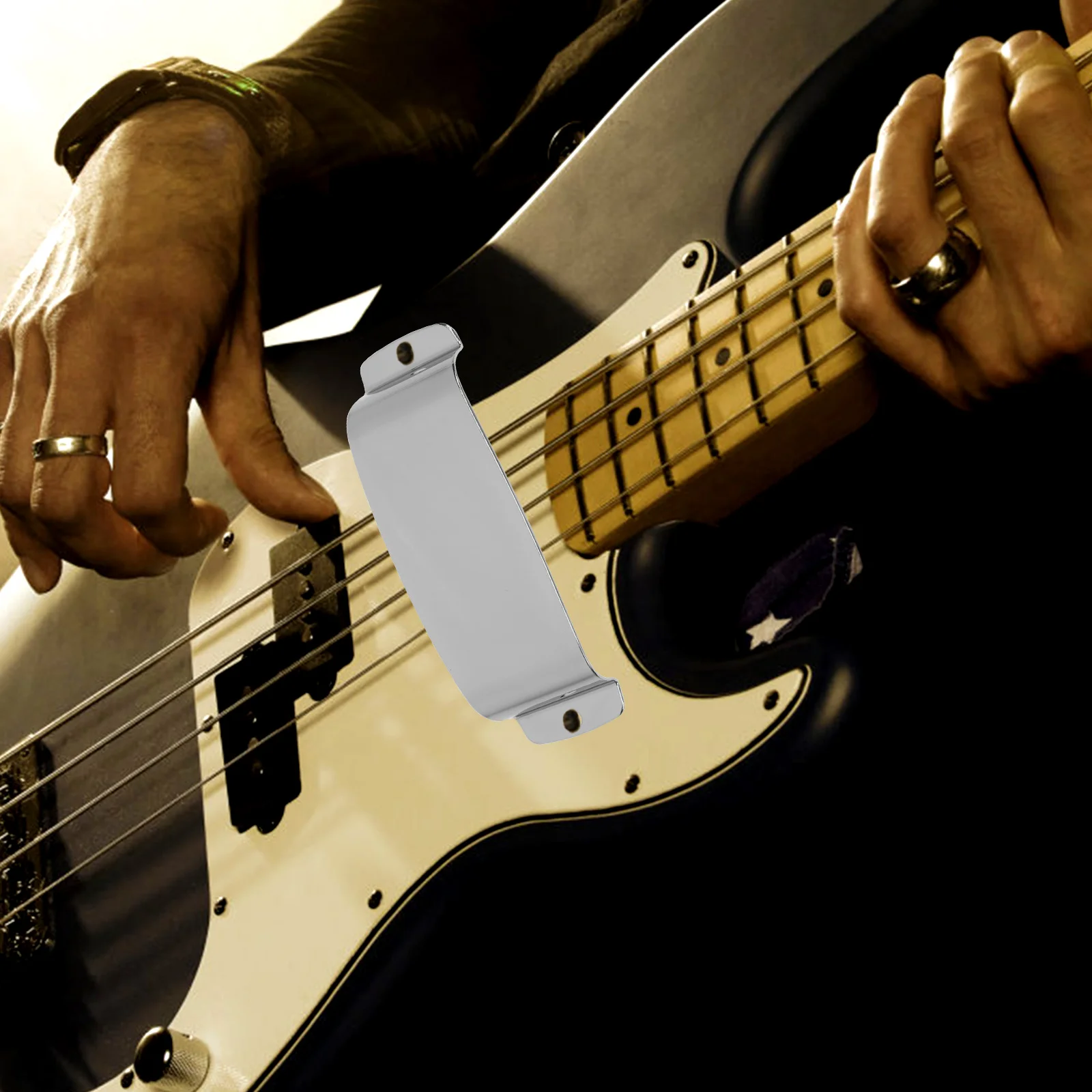 

Bass Pickup Cover Zinc Alloy Durable Rust Resistant Protector Easy Install Compatible Market Cleaning Simple Structure