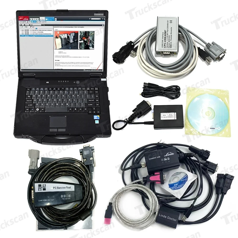 CF52 Laptop+Forklift Full Kit for Linde canbox doctor Judit box Incado hyster yale Still canbox toyota BT Diagnosis Scanner Tool