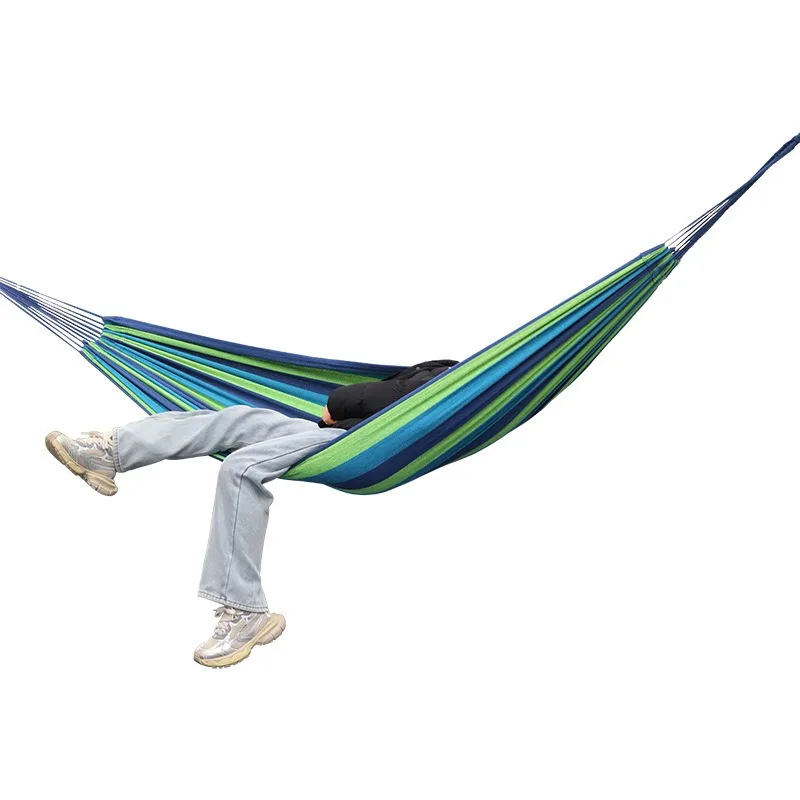 

Hammock Outdoor Single and Double People's Defense Flip Thickened Canvas Student Indoor Dormitory Bedroom Swing Adult