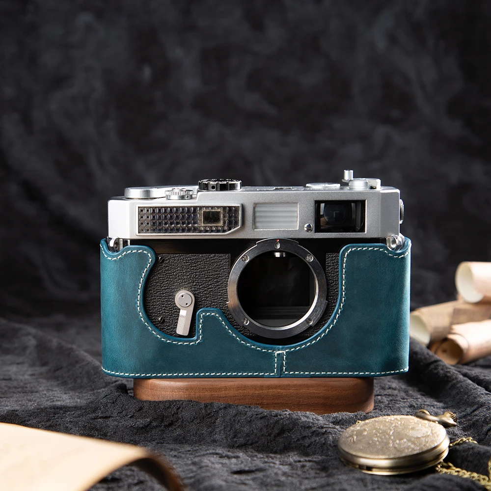 

Handmade Genuine Real Leather Camera Half Case Model 7 Case Protective Cover Bag For Canon Model 7 Case Leather Camera Bag