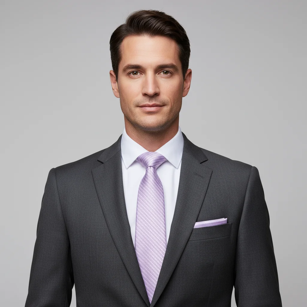 3-teiliges Herren-Krawatten-Set mit lila Blumenmuster, Paisley-Streifen, solide Satin-Krawatte, Einstecktuch, Manschettenknöpfe, Set, Hochzeit, formell, lässig, Büro, Party