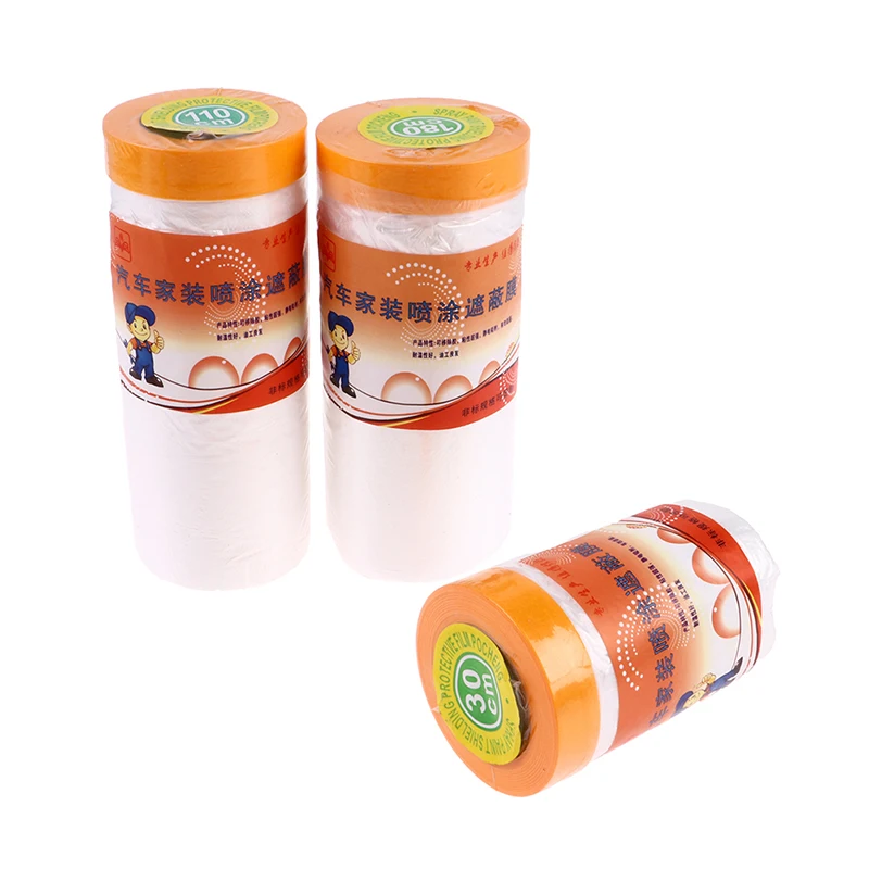 แบบพกพาพับ Overspray ป้องกันแผ่น Masking ฝาปิดฟิล์มฟิล์มพลาสติก Barrier Paint Block