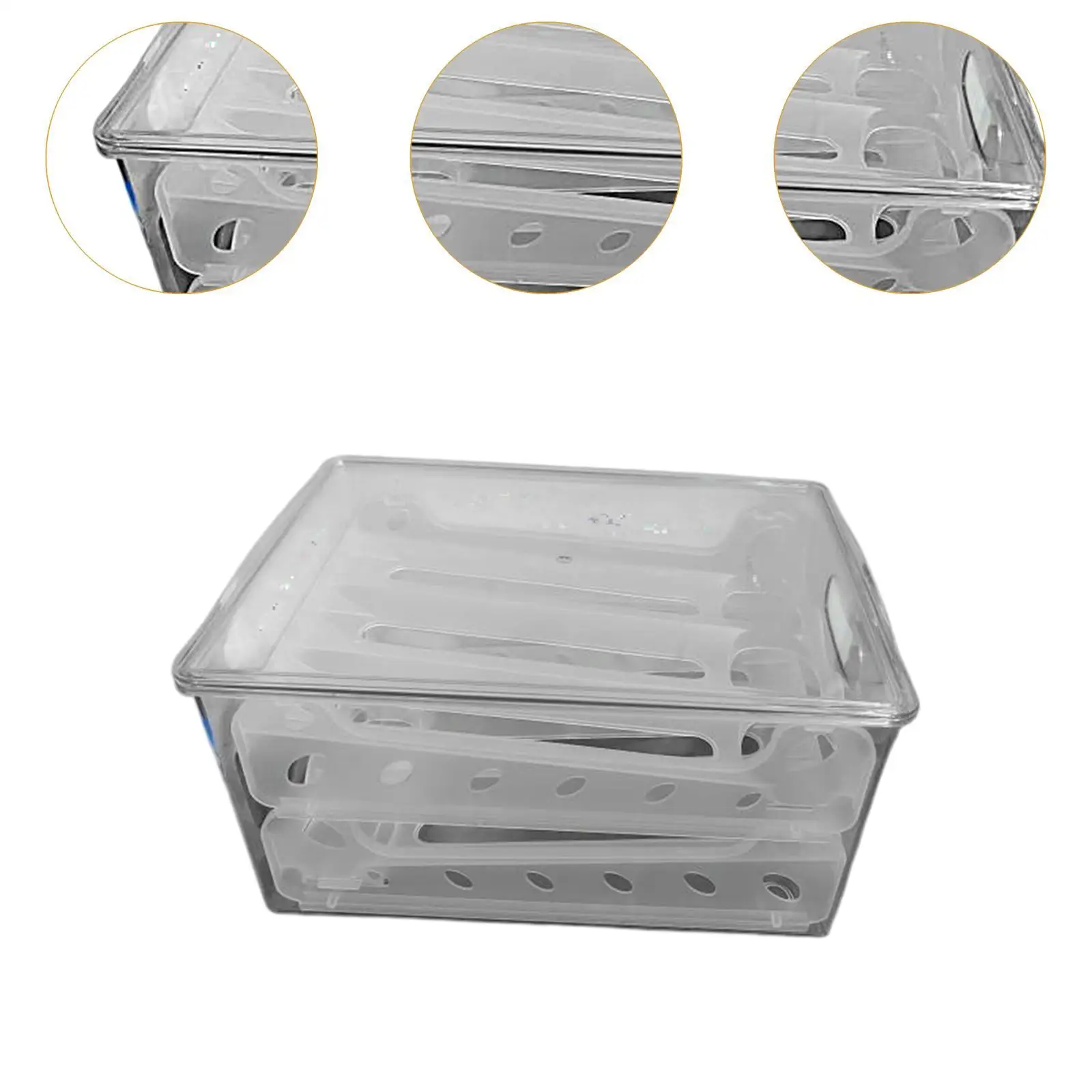 

Egg Storage Container Eggs Dispenser Space Saving 2 Layer Egg Tray for Fridge Auto Rolling Egg Organizer for Cabinet Kitchen