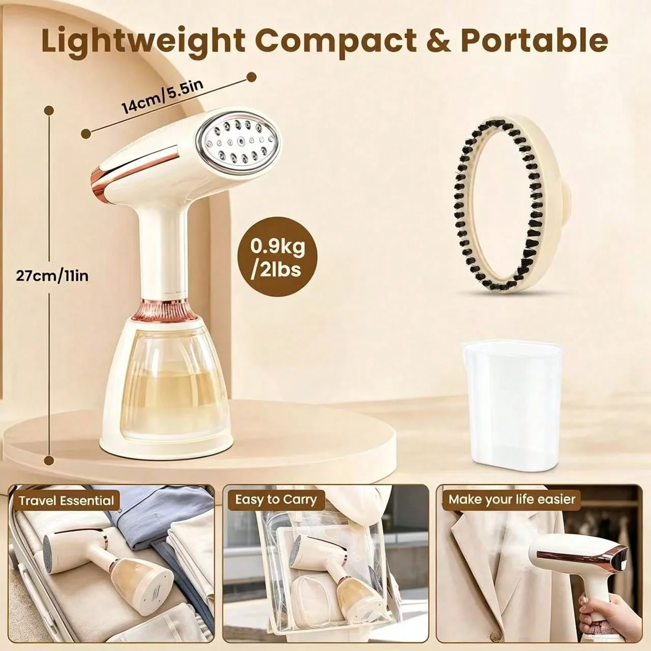 1 Stück 1500W Vertikal-Dampfbügeleisen, Reise-Dampfglätter, Handgehaltenes Bügelgerät, 15 Sekunden Schnellheizung, 25-28G/Min Leistungsstarker Dampf, 280ml Wassertank, Tragbarer Haushalts-Dampfglätter, Geschenk für Männer und Frauen, Weihnachtsgeschenk – Detail 6